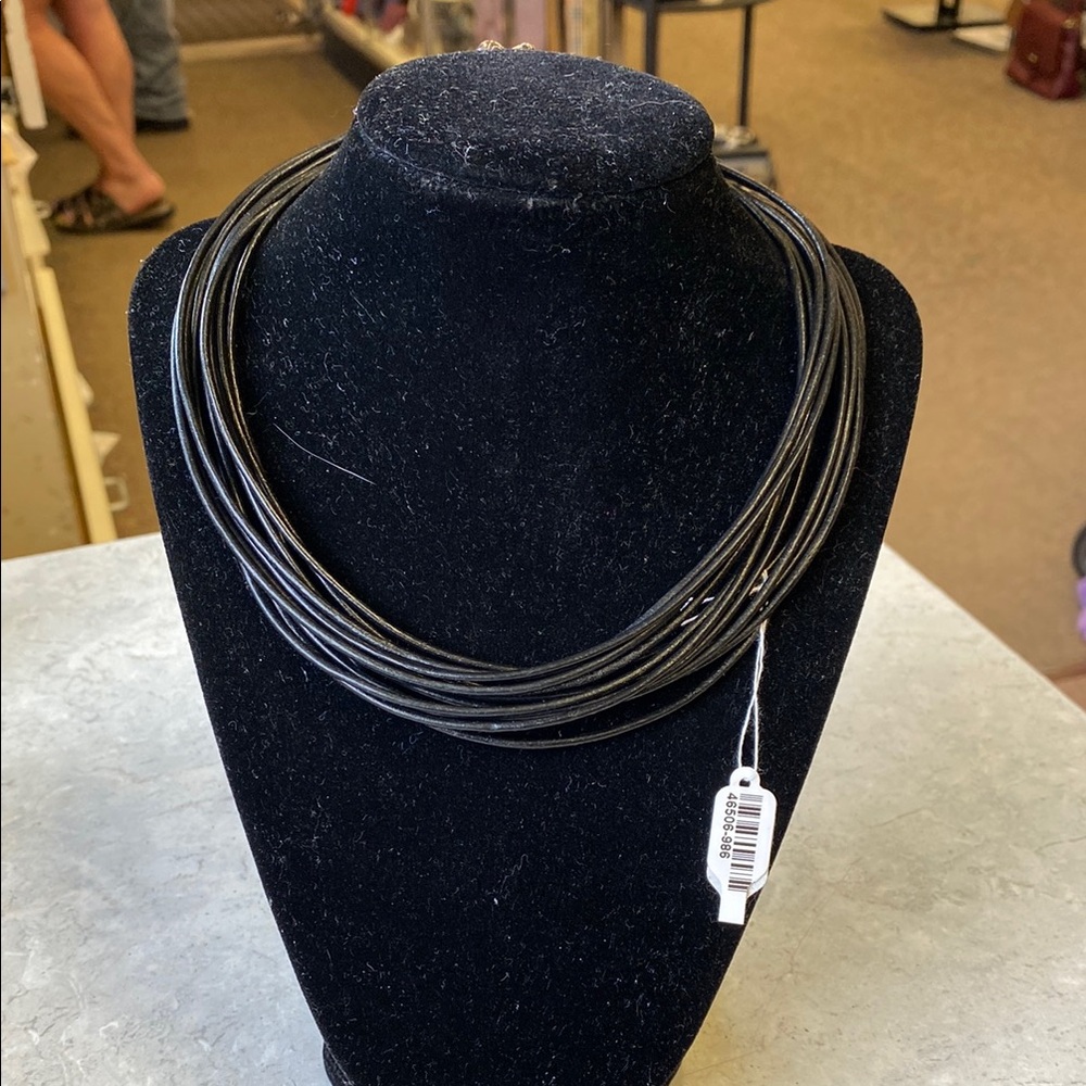 Elegant Black Multi-Strand Necklace